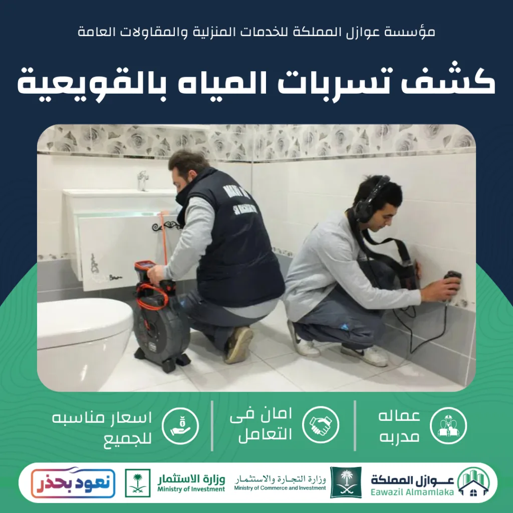 كشف تسربات المياه بالقويعية